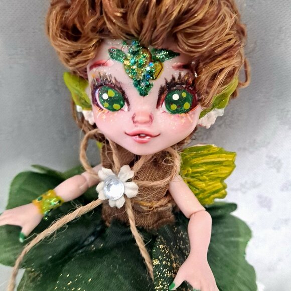 Mystic Forest Fairy an ooak magic Mixies Pixling Doll art repaint custom 6 inch - Picture 5 of 7